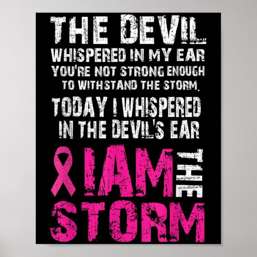 Ik ben de Storm die borstkanker moet herkennen Poster (Voorkant)