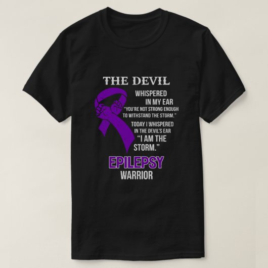 Ik ben de Storm die Epilepsy Bewuster steunt  T-shirt (Design voorkant)