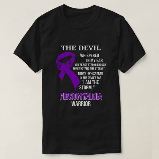Ik ben de Storm die fibromyalgia Awareness Warr st T-shirt (Design voorkant)