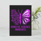 Ik ben de Storm die het bewustzijn van huiselijk g Bedankkaart (Staand voorkant)