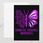 Ik ben de Storm die het bewustzijn van huiselijk g Bedankkaart (Voorkant / Achterkant)