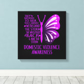 Ik ben de Storm die het bewustzijn van huiselijk g Canvas Afdruk (Insitu (Houten vloer))