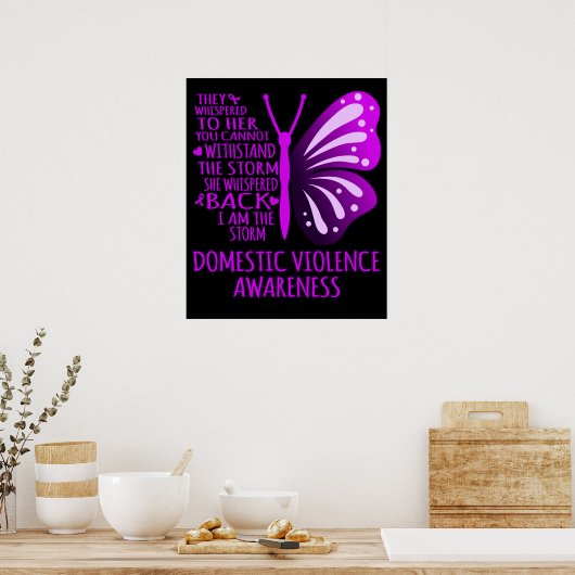 Ik ben de Storm die het bewustzijn van huiselijk g Poster (Keuken)