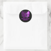 Ik ben de Storm die het bewustzijn van huiselijk g Ronde Sticker (Tas)