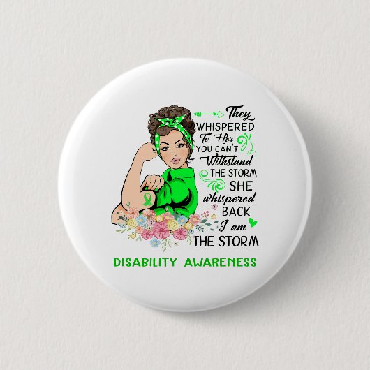 Ik ben de Storm Disability Awareness Ronde Button 5,7 Cm (Voorkant)