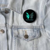 Ik Ben De Storm Eierstokkanker Bewustzijn Vlinder Ronde Button 5,7 Cm (In situ)