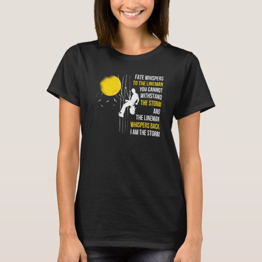 Ik Ben De Storm Elektricien T-shirt (Voorkant)