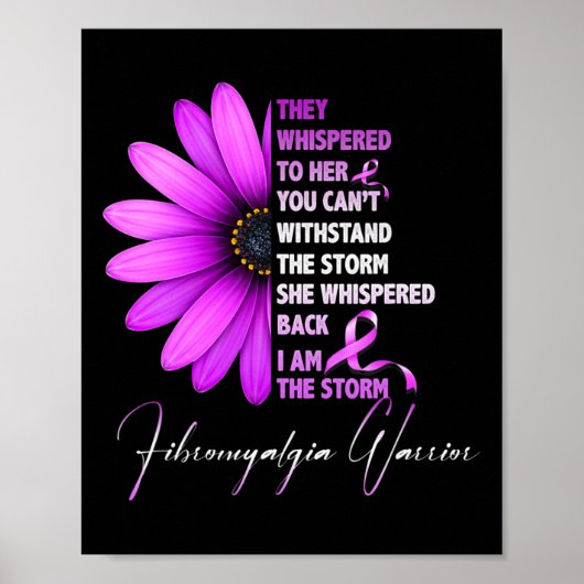 Ik ben de Storm Fibromyalgia Warrior 3 Poster (Voorkant)