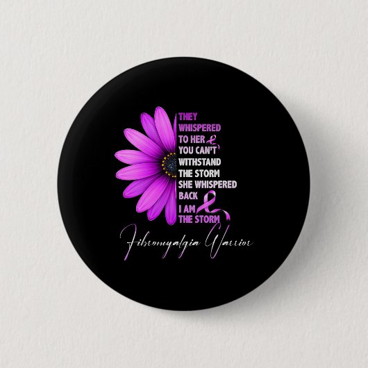 Ik ben de Storm Fibromyalgia Warrior 3 Ronde Button 5,7 Cm (Voorkant)