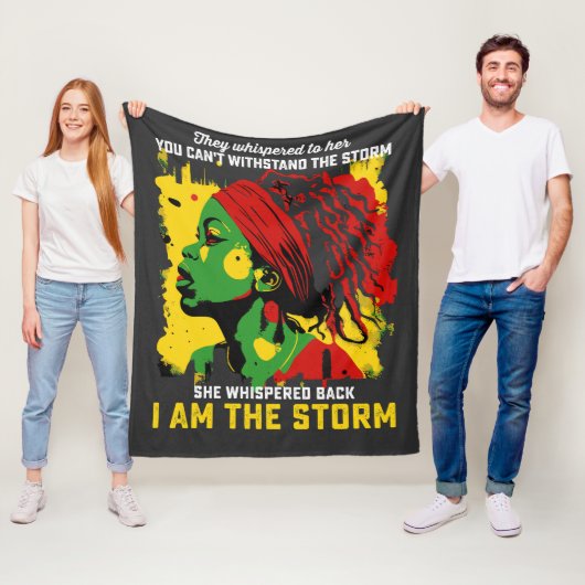Ik Ben De Storm Juneteenth Zij Fluisterden Haar To Fleece Deken (In situ)