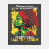 Ik Ben De Storm Juneteenth Zij Fluisterden Haar To Fleece Deken (Voorkant)