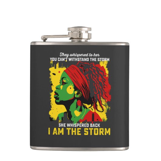 Ik Ben De Storm Juneteenth Zij Fluisterden Haar To Heupfles (Voorkant)