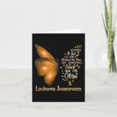 Ik ben de storm Leukemie Bewustzijn Vlinder Kaart (Voorkant)