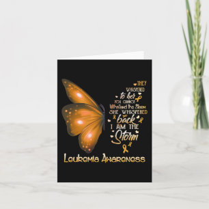 Ik ben de storm Leukemie Bewustzijn Vlinder Kaart