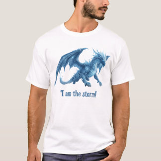 Ik Ben De Storm Majestueuze Blauwe IJsdraak T-shirt