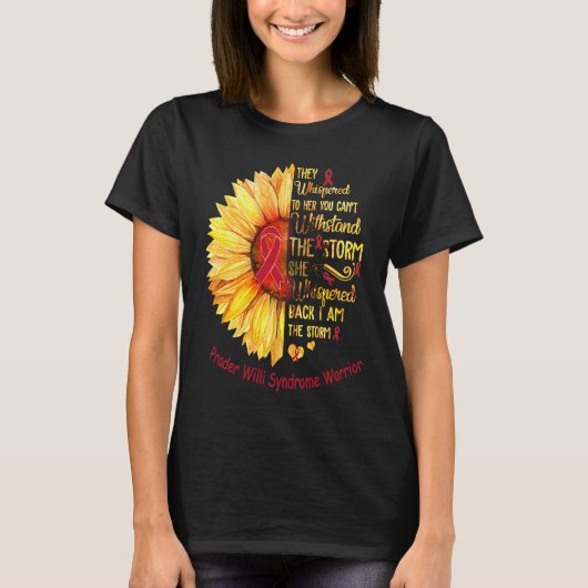 Ik ben de Storm Prader Willi Syndrome Warrior T-shirt (Voorkant)