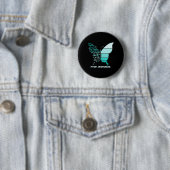 Ik Ben De Storm Ptsd Stress Bewustzijnslint Boterb Ronde Button 5,7 Cm (In situ)