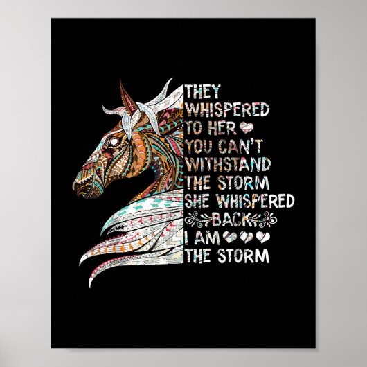 Ik ben de Storm Riding Horse Gir. Poster (Voorkant)