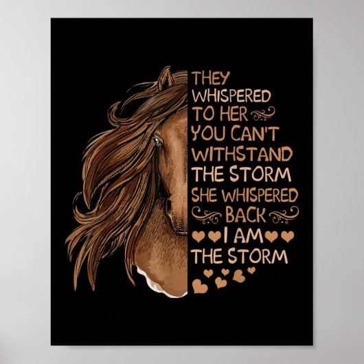 Ik ben de Storm Riding Horse Gir. Poster (Voorkant)