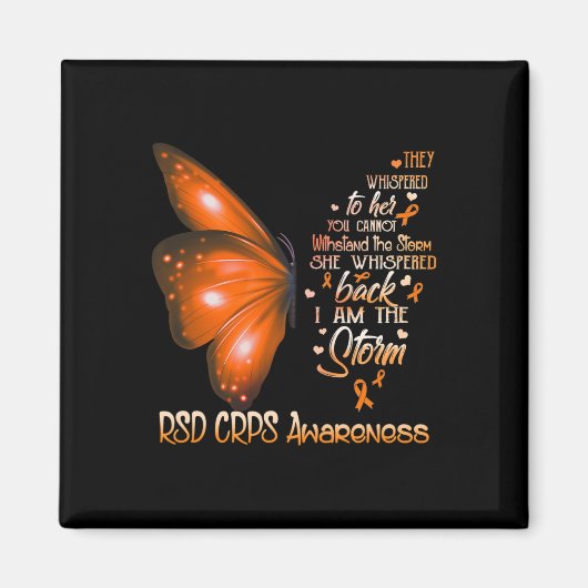 Ik ben de Storm RSD CRPS Awareness Butterfly Magneet (Voorkant)