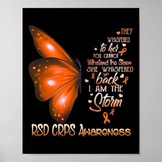 Ik ben de Storm RSD CRPS Awareness Butterfly Poster (Voorkant)