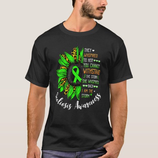 Ik ben de Storm Scoliosis Awareness T-shirt (Voorkant)