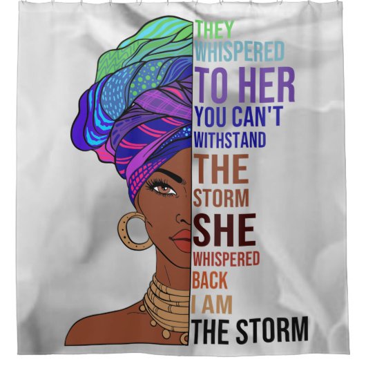 IK BEN DE STORM SHOWER CURTATIE DOUCHEGORDIJN (Voorkant)