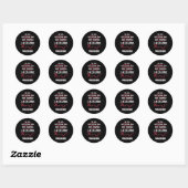 Ik ben de Storm Sickle Cell Warrior Retro Bourgogn Ronde Sticker (Vel)