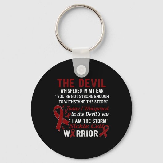 Ik ben de Storm Sickle Cell Warrior Sleutelhanger (Voorkant)