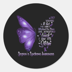 Ik ben de Storm Sjogren's Syndrome Awareness Butte Ronde Sticker