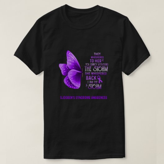Ik ben de Storm Sjogren's Syndrome Awareness Butte T-shirt (Design voorkant)