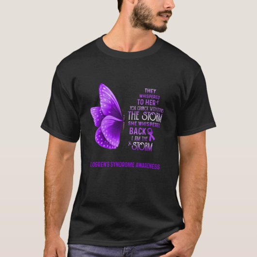 Ik ben de Storm Sjogren's Syndrome Awareness Butte T-shirt (Voorkant)