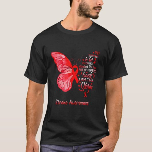 Ik ben de Storm Slag Awareness Butterfly T-shirt (Voorkant)