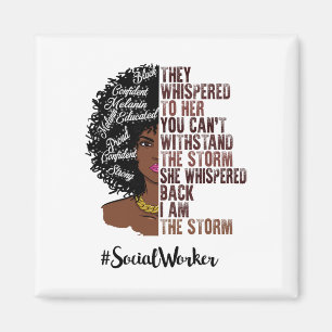 Ik Ben De Storm Sociaal Werker Black History Month Magneet