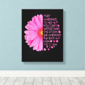 Ik ben de Storm sterkste vrouwelijke borstkankeraa Canvas Afdruk (Insitu (Houten vloer))