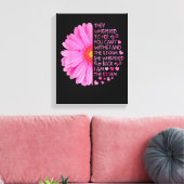 Ik ben de Storm sterkste vrouwelijke borstkankeraa Canvas Afdruk (Insitu (Woonkamer))