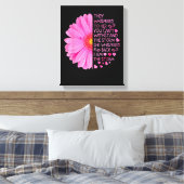 Ik ben de Storm sterkste vrouwelijke borstkankeraa Canvas Afdruk (Insitu (Slaapkamer))