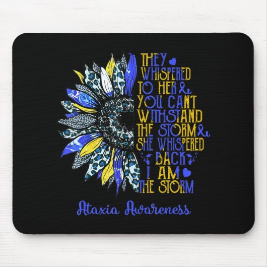 Ik ben de Storm Sunflower Leopard Ataxia Warrior S Muismat (Voorkant)