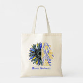 Ik ben de Storm Sunflower Leopard Ataxia Warrior S Tote Bag (Achterkant)