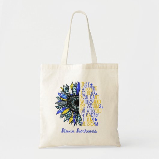 Ik ben de Storm Sunflower Leopard Ataxia Warrior S Tote Bag (Voorkant)