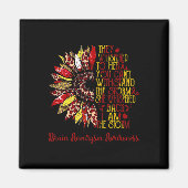 Ik ben de Storm Sunflower Leopard Brain Aneurysm W Magneet (Voorkant)