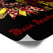 Ik ben de Storm Sunflower Leopard Brain Aneurysm W Poster (Hoek)