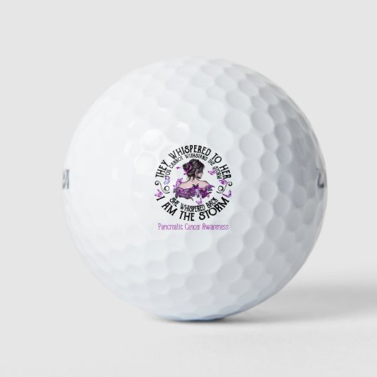 Ik ben de Storm van het alvleesklier-kankerbewustz Golfballen (Voorkant)