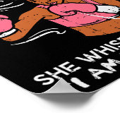 Ik ben de Storm zwarte Afrikaanse vrouw borstkanke Poster (Hoek)