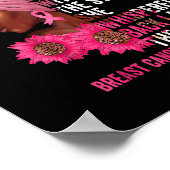 Ik ben de Storm zwarte vrouwen borstkankeroverleve Poster (Hoek)