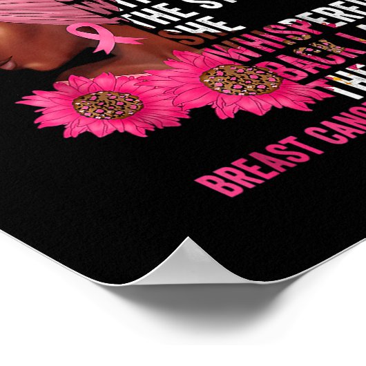 Ik ben de Storm zwarte vrouwen borstkankeroverleve Poster (Hoek)