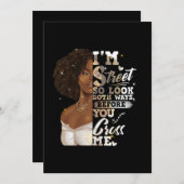 Ik ben de straat, dus kijk beide manieren, voordat kaart (Voorkant / Achterkant)