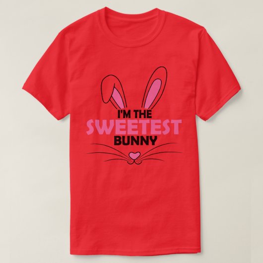 Ik ben de Sweetest Bunny Graphic Cute Day Cos T-shirt (Design voorkant)