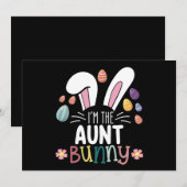 Ik ben de Tante Bunny Paasfamilie Matching Kaart (Voorkant / Achterkant)