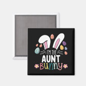 Ik ben de Tante Bunny Paasfamilie Matching Magneet (Voorkant / Achterkant)